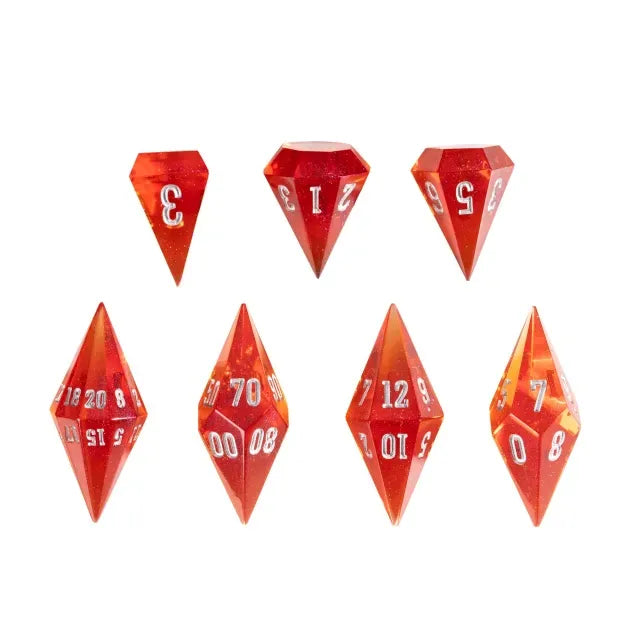 NordicDice Sharp Dice Orange diamond dice - sharp dice rollespilsterninger