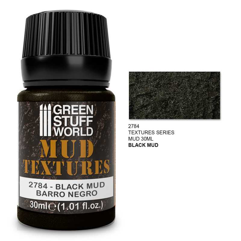 NordicDice Tekstur maling Mud Textures - BLACK MUD 30ml