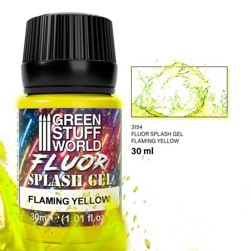 NordicDice Tekstur maling Splash Gel - Flaming Yellow