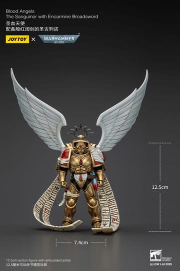 Nordicdice Warhammer Warhammer 40k Action Figure 1/18 Blood Angels The Sanguinor with Encarmine Broadsword 12 cm