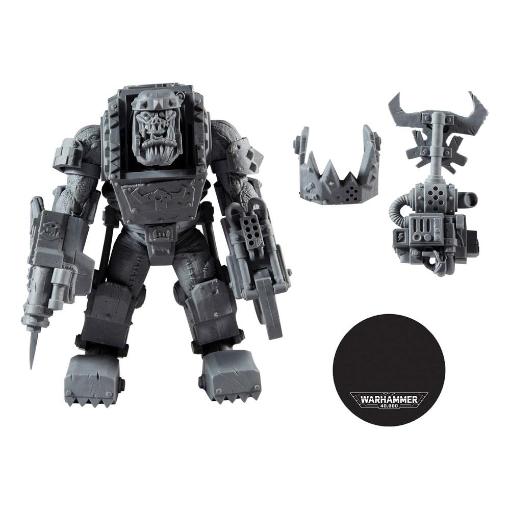 Nordicdice Warhammer Warhammer 40k Action Figure Ork Big Mek (Artist Proof) 30 cm Unpainted DAMAGED PACKAGE